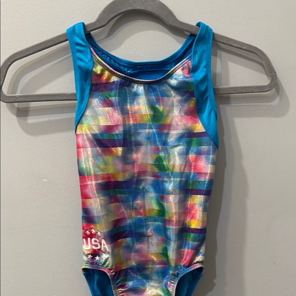 GK Team USA Colorful Gymnastics Leotard